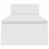vidaXL Opslag bed met matras met matras Puur Wit 100 x 200 cm Nep Leer