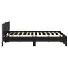 vidaXL Bedframe met hoofdeinde Zwart Eiken 160 x 200 cm Bewerkt hout