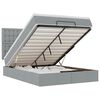vidaXL Ottoman bed met matras 140x190cm stof lichtgrijs
