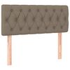 vidaXL Boxspring met matras stof taupe 100x200 cm