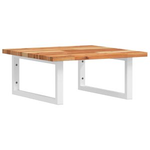 vidaXL Badkamer wandschap staal en massief acaciahout