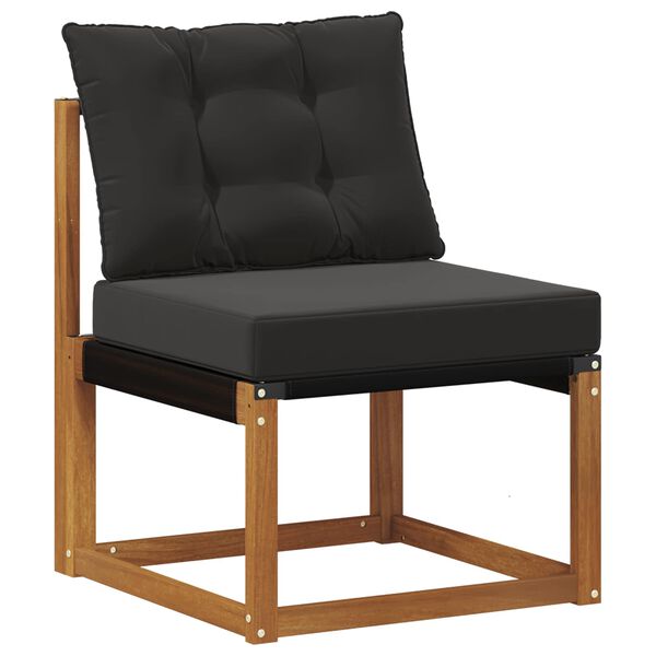 vidaXL Buitenzitmiddelsofa Massief acaciahout en Textilene Stof