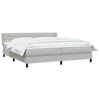 vidaXL Boxspring met matras fluweel lichtgrijs 180x210 cm