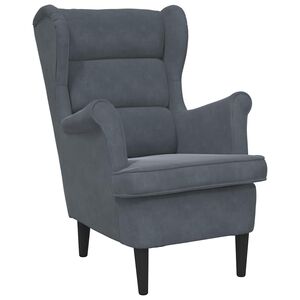 vidaXL Fauteuil fluweel donkergrijs
