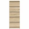vidaXL Dressoir met lades 37,5x35x99 cm spaanplaat sonoma eikenkleurig