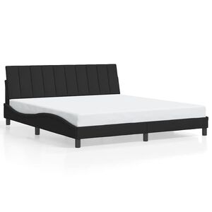 vidaXL Bedframe zonder matras "Hanko" 180x200 cm fluweel zwart