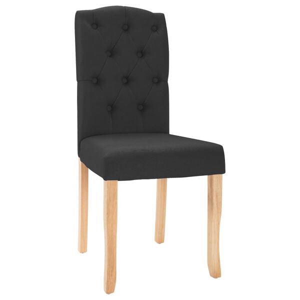 vidaXL Eetkamerstoelen 2 st stof zwart
