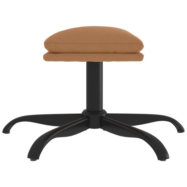 vidaXL Voetenbank 60x60x36 cm microvezelstof taupe