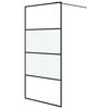 vidaXL Inloopdouchewand 100x195 cm halfmat ESG-glas zwart