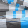 vidaXL Dekbedovertrekset 260x220 cm katoen blauw en grijs