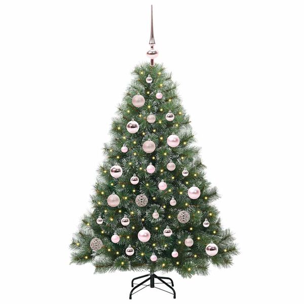 vidaXL Kunstkerstboom met 150 LED met standaard Groen 120 cm PE en PVC