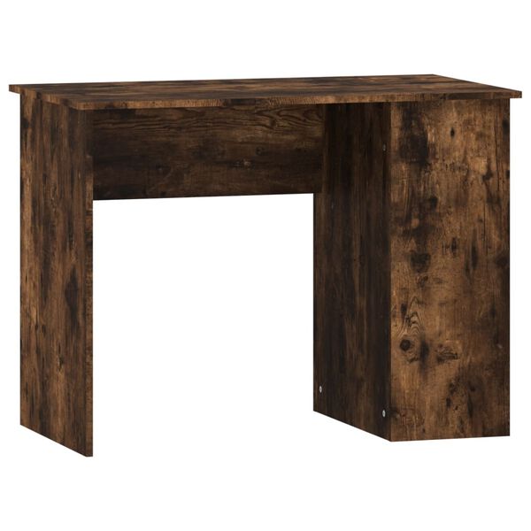 vidaXL Bureau 100x55x75 cm bewerkt hout gerookt eikenkleurig