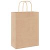 vidaXL Papieren zakken 50 st met hengsels 26x12x35 cm bruin