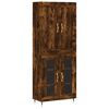 vidaXL Hoge kast 69,5x34x180 cm bewerkt hout gerookt eikenkleurig