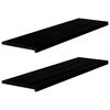 vidaXL Vensterbanken 2 st 140x40x2 cm massief eikenhout bruin-zwart
