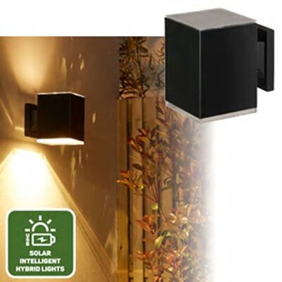 Luxform Tuinlamp Maine solar LED intelligent hybride zwart