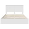 vidaXL Opslag bed met hoofdeinde Wit 140 x 190 cm Bewerkt hout