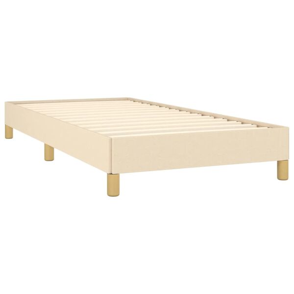 vidaXL Bedframe zonder matras 100x200 cm stof cr&egrave;mekleurig