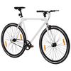 vidaXL Fiets met vaste versnelling 700 c 59 cm wit en zwart