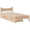 vidaXL Bedframe met lades massief grenenhout 90x200 cm