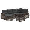 vidaXL Tuinbankenset 7 st Grijs en Donkergrijs poly rattan