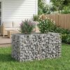 vidaXL Gabion Verhoogd Bed Zilver 100 x 60 x 55 cm