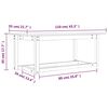 vidaXL Salontafel 110x55x45 cm massief grenenhout wit