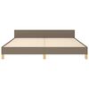 vidaXL Bedframe met hoofdeinde stof taupe 180x200 cm