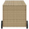 vidaXL Tuinbox met wielen 190 L poly rattan gemengd beige