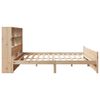vidaXL Bed met boekenkast zonder matras massief grenenhout 200x200 cm