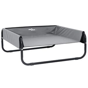 vidaXL Hondenbed Lichtgrijs 70 x 70 x 28,5 cm Staal
