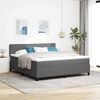 vidaXL Boxspringbed Lichtgrijs en wit. 180 x 200 cm Katoen Stof