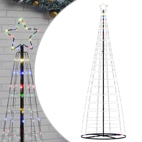 vidaXL LED-kerstboom 550 LEDs kleurrijk 300 cm