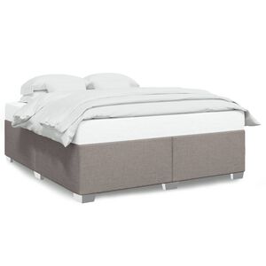 vidaXL Bedframe zonder matras stof taupe 180x200 cm
