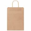 vidaXL Papieren zakken 250 st met hengsels 26x12x35 cm bruin