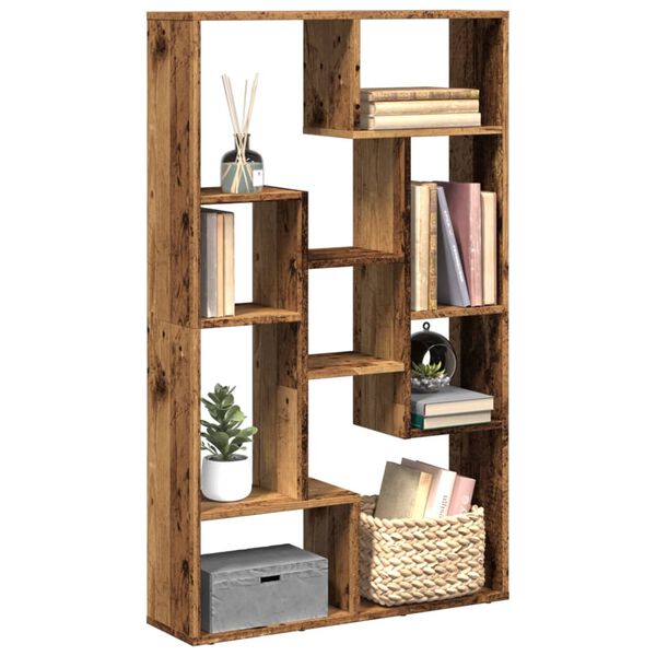 vidaXL Boekenkast 72x20x120,5 cm bewerkt hout oud houtkleurig