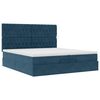 vidaXL Ottoman bed met matrassen 200x200cm fluweel donkerblauw