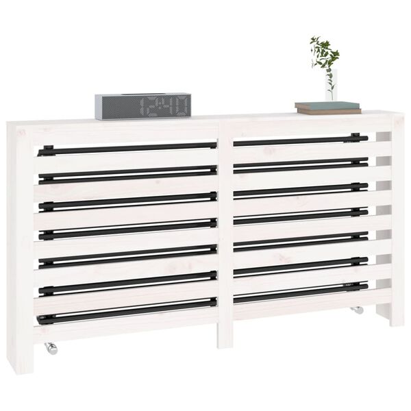 vidaXL Radiatorombouw 153x19x84 cm massief grenenhout wit