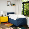 vidaXL Boxspring met matras stof blauw 100x200 cm