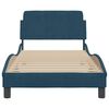 vidaXL Bedframe met hoofdeinde "Dover" fluweel blauw 90x190 cm