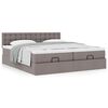 vidaXL Ottoman bed met matrassen 160x200cm stof taupe