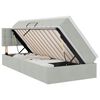 vidaXL LED Opslagbed met Matras Lichtgrijs 90 x 200 cm Fluweel