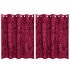 vidaXL Velvet Gordijnen 2 st Wijnrood 140 x 140 cm Fluweel