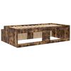 vidaXL Bedframe met lade Gerookt eiken 100 x 200 cm Bewerkt hout