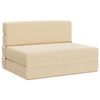 vidaXL Vouwbare Bankbed Cr&egrave;mekleurig 100 x 80 x 60 cm Stof