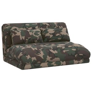 vidaXL Verstelbare vlo stoelen Legergroen Stof