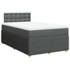 vidaXL Boxspring met matras stof donkergrijs 120x200 cm