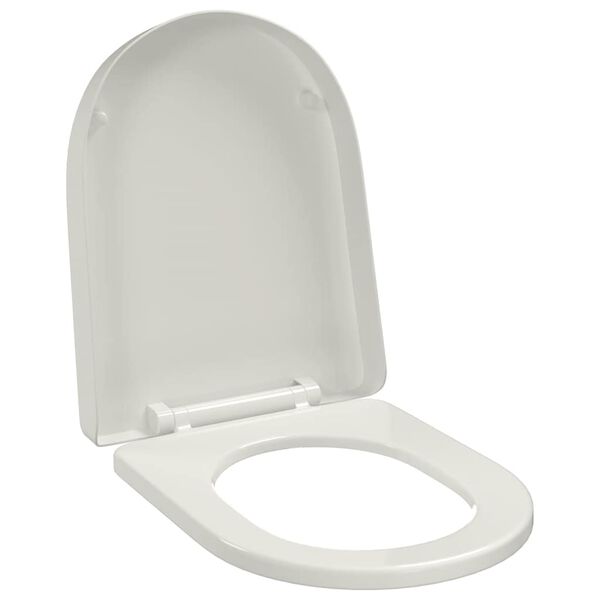 vidaXL Toiletbril soft-close vierkant wit