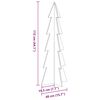 vidaXL Kerstdecoratie kerstboom 112 cm massief grenenhout wit