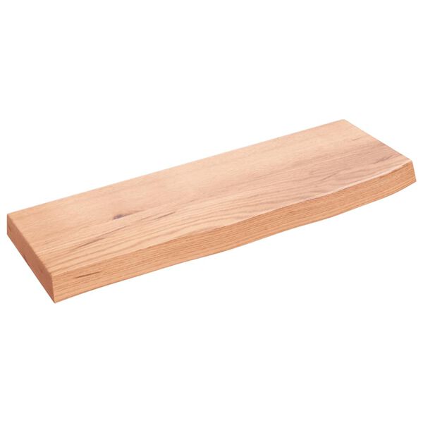 vidaXL Wandschap 60x20x4 cm behandeld massief eikenhout lichtbruin